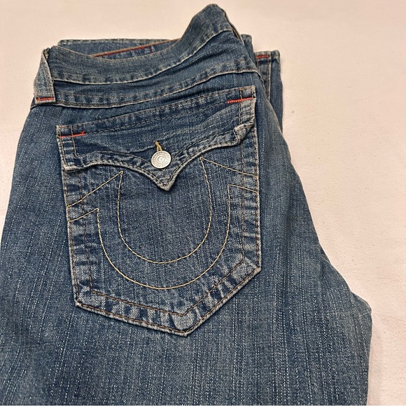 True Religion Men's Ricky Five Pocket Jeans 34x33 Made In USA - Picture 4 of 8